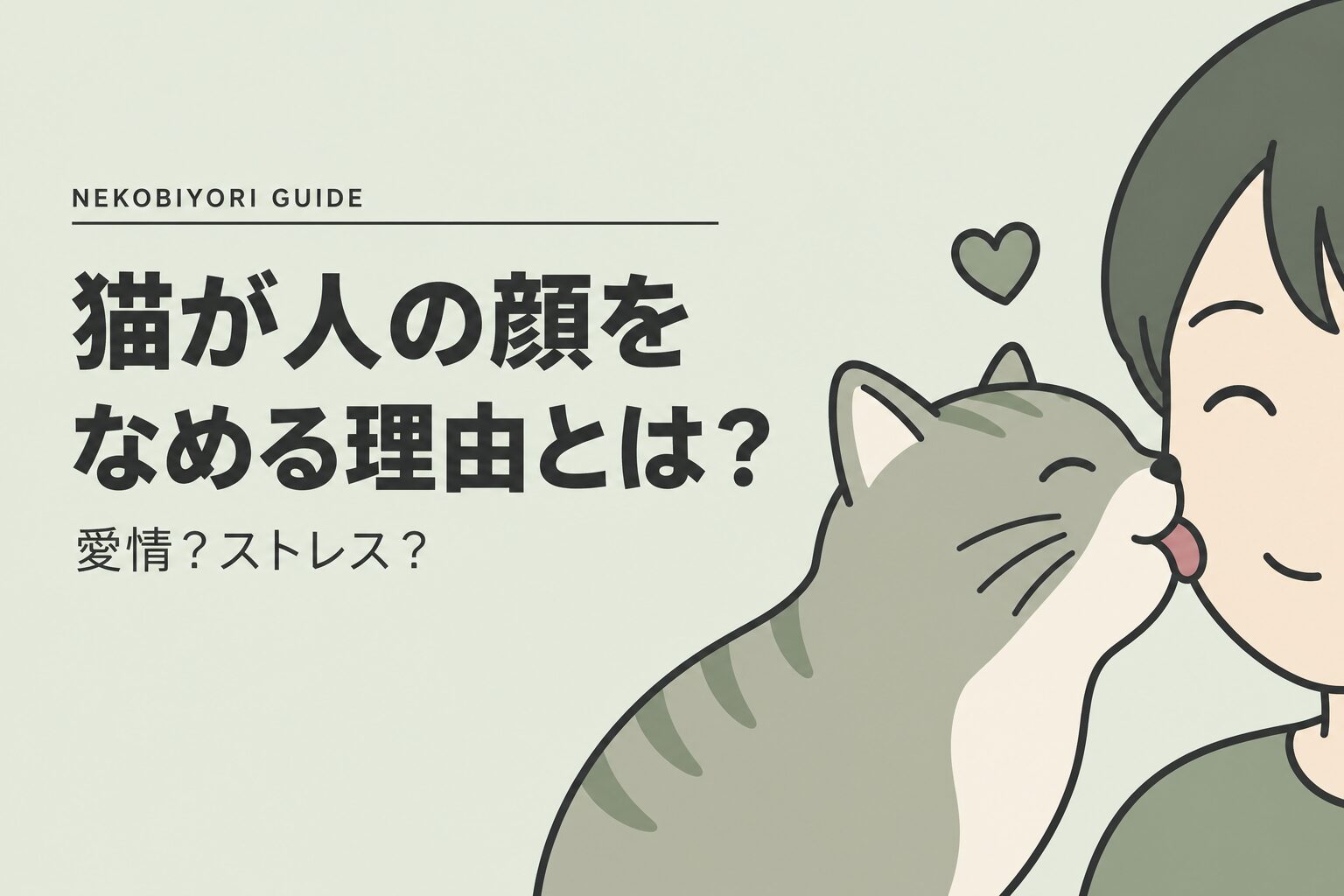 猫が人の顔をなめる理由｜愛情のサイン？やめさせ方も解説