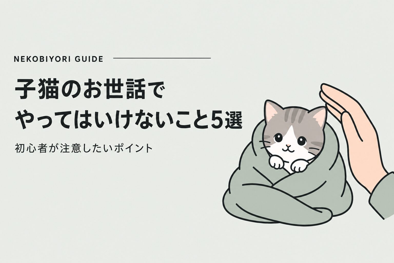 子猫のお世話でやってはいけないこと5選｜初心者が注意したいポイント